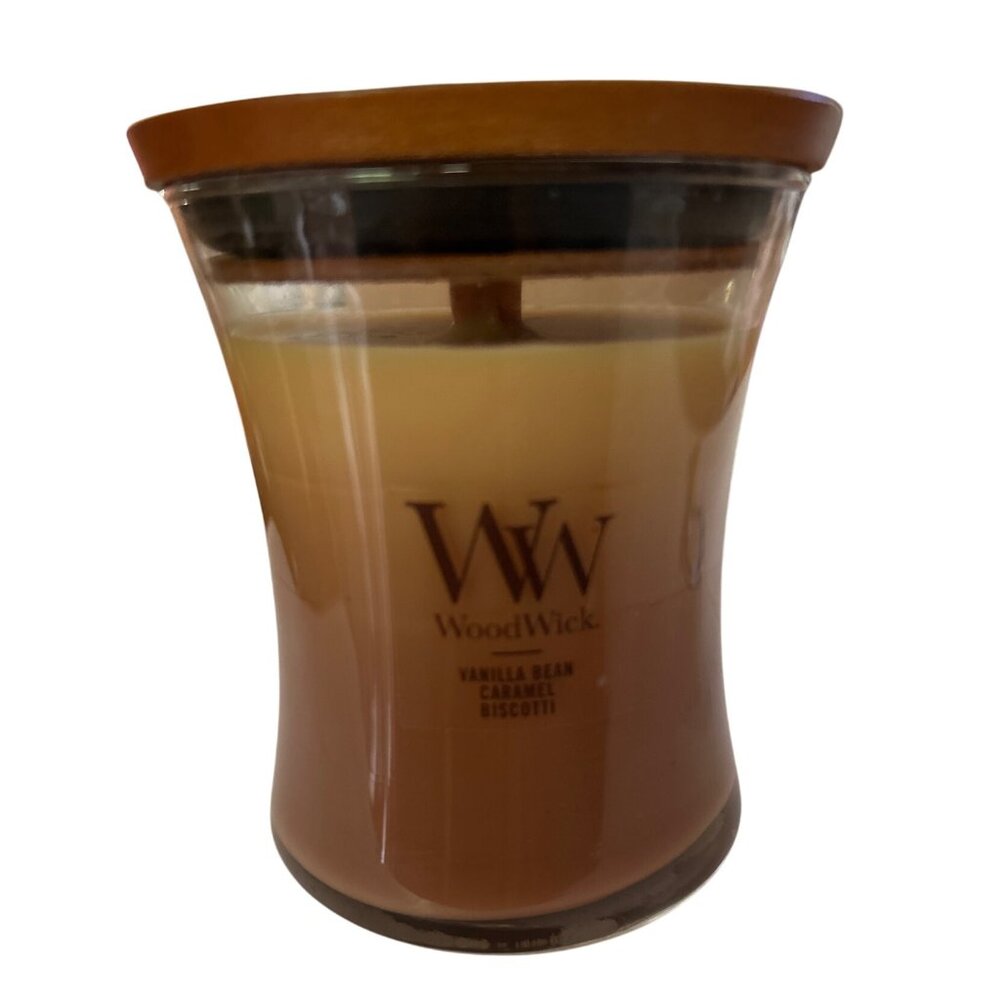 Woodwick Cafe Sweets Patented Pluswick Crackle Wooden Wick Scented Candle 9.7oz